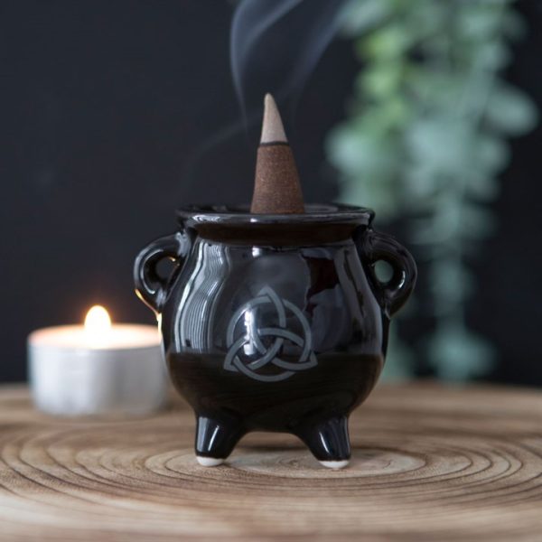 Triquetra Cauldron Ceramic Incense Holder - Image 6