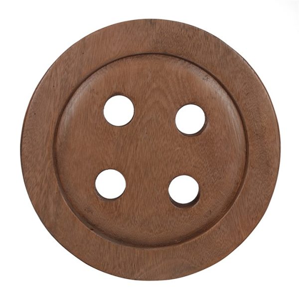 26cm Children's Wooden Button Stool - Image 2