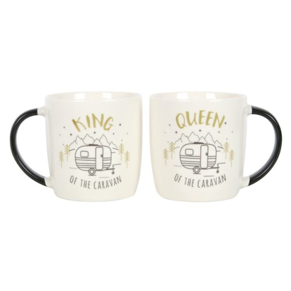 King and Queen Couples Caravan Mug Set