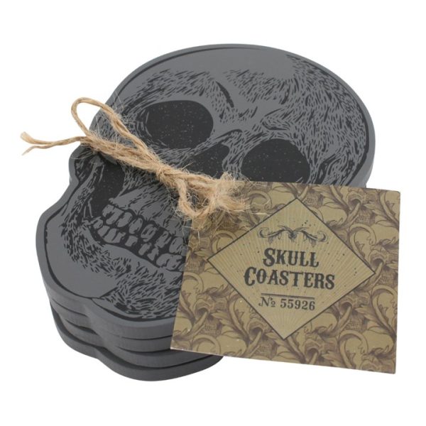 Set Of 4 Skull Coasters - Image 2