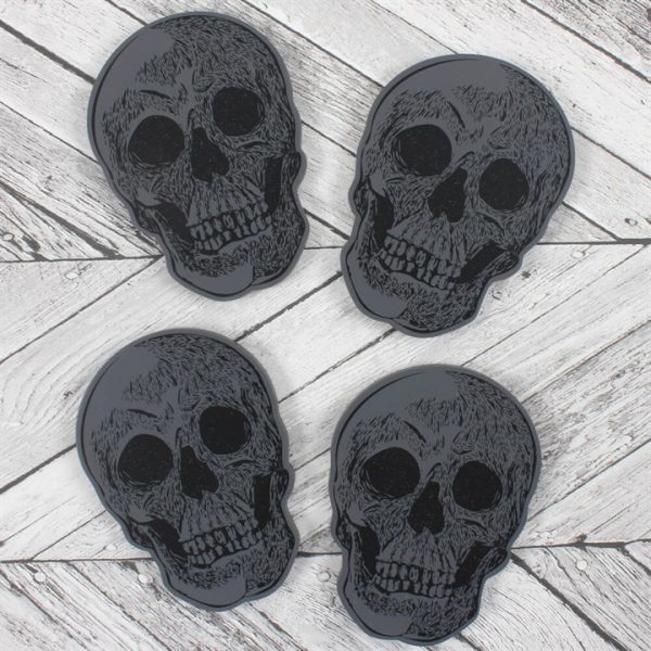 Set Of 4 Skull Coasters - Image 4