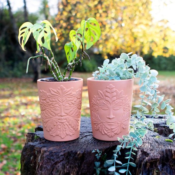 16cm Green Goddess Terracotta Plant Pot - Image 3