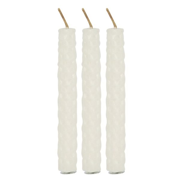 Set of 6 Cream Beeswax Spell Candles - Image 4