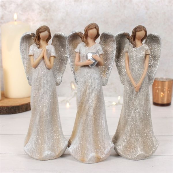 Trio of Small Glitter Angels - Image 2