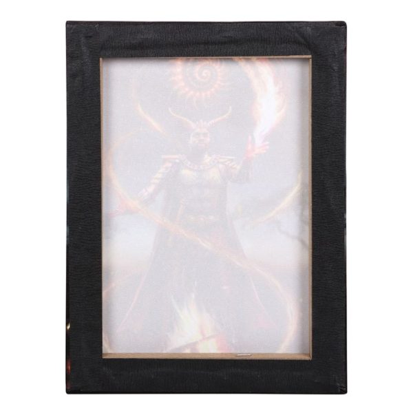 19x25cm Fire Element Wizard Canvas Plaque by Anne Stokes - Image 3