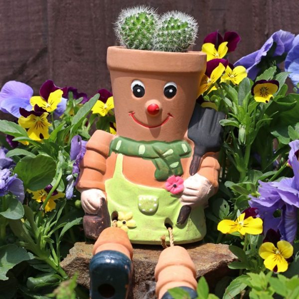 Terracotta Pot Man Planter - Image 2