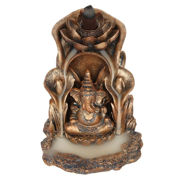 Bronze Ganesh Backflow Incense Burner - Image 2