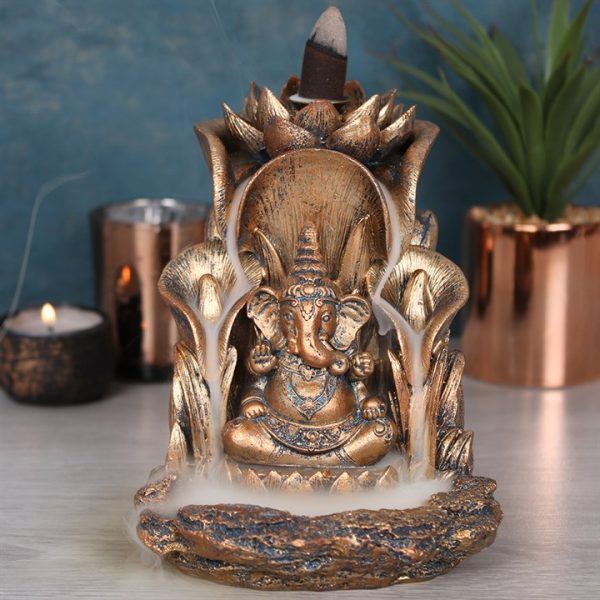 Bronze Ganesh Backflow Incense Burner - Image 4