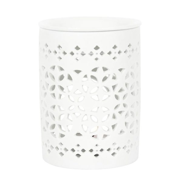 White Matte Cut Out Oil Burner - Image 2