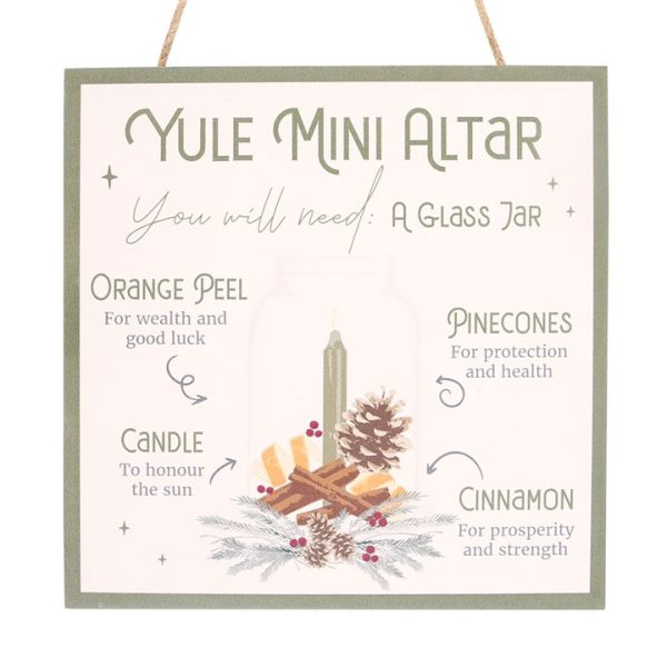 20cm Yule Altar MDF Hanging Sign - Image 3