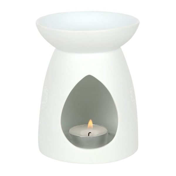 White Ceramic Buddha Face Oil Burner - Image 3