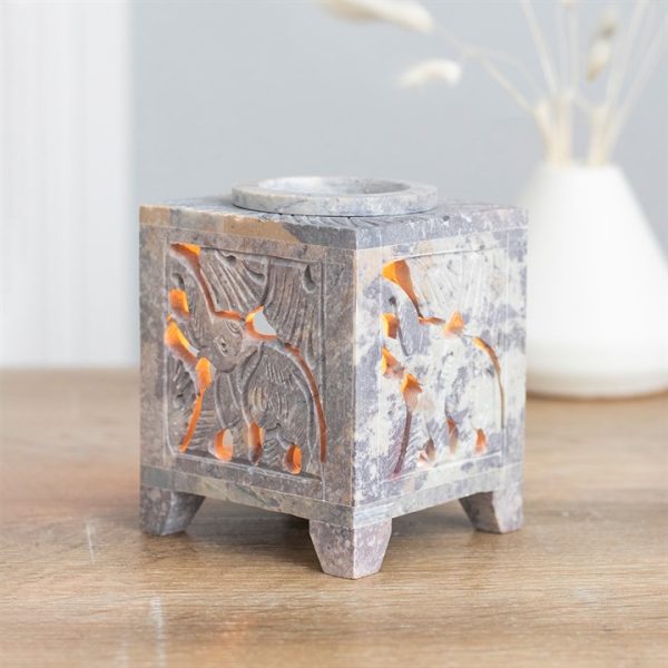 Carved Elephant Soapstone Oil Burner - Image 3