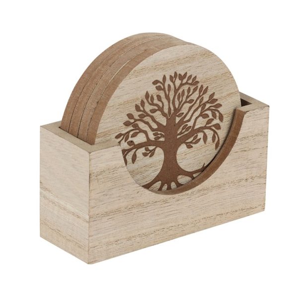 Set of 4 Tree of Life Engraved Coasters - Image 2