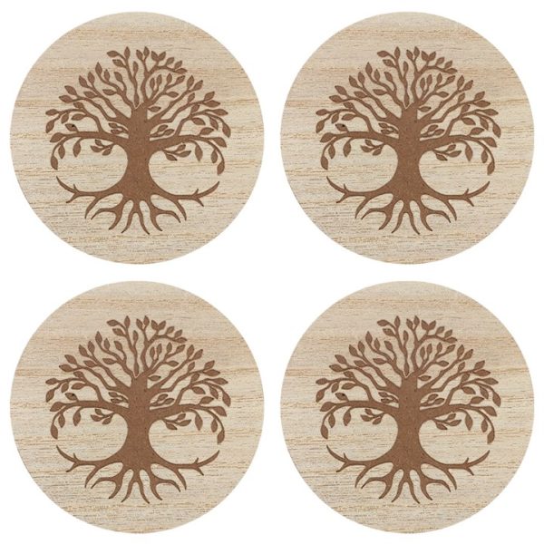 Set of 4 Tree of Life Engraved Coasters - Image 3