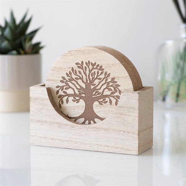 Set of 4 Tree of Life Engraved Coasters - Image 4