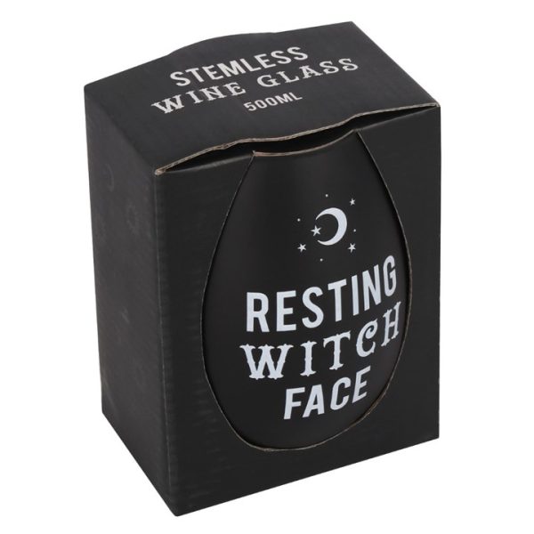 Resting Witch Face Stemless Wine Glass - Image 2