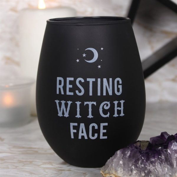 Resting Witch Face Stemless Wine Glass - Image 3