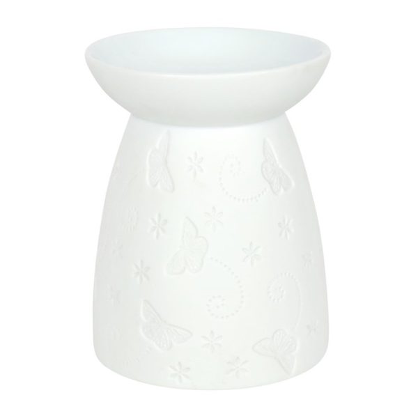 White Ceramic Butterfly Oil Burner - Image 2