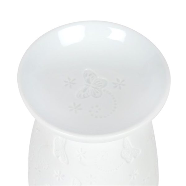 White Ceramic Butterfly Oil Burner - Image 4