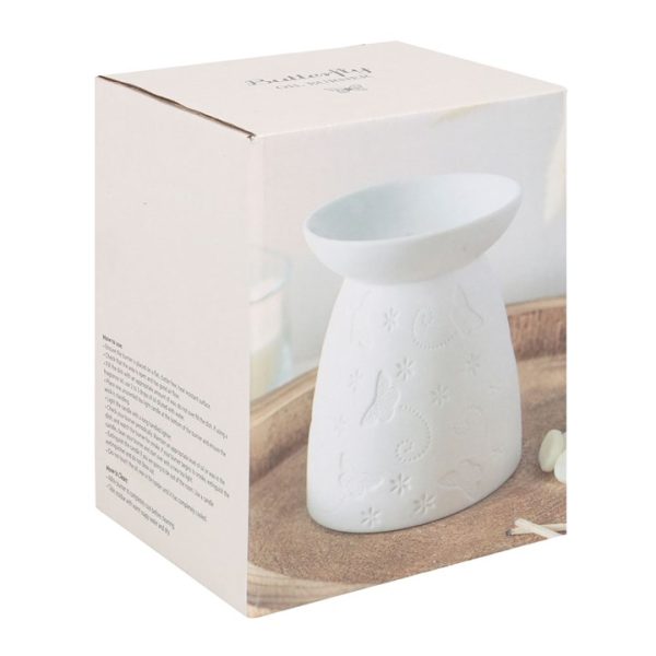 White Ceramic Butterfly Oil Burner - Image 5