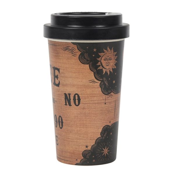 Classic Talking Board Bamboo Eco Travel Mug - Image 2