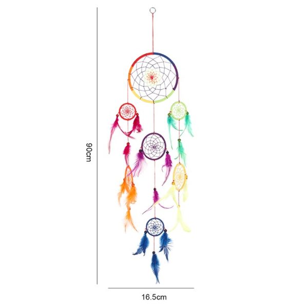 90cm Multi Rainbow Dreamcatcher - Image 2