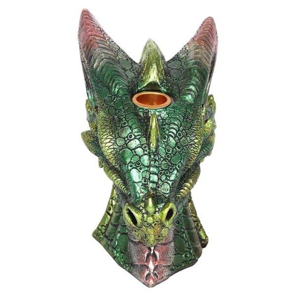 Large Green Dragon Head Backflow Incense Burner - Image 3