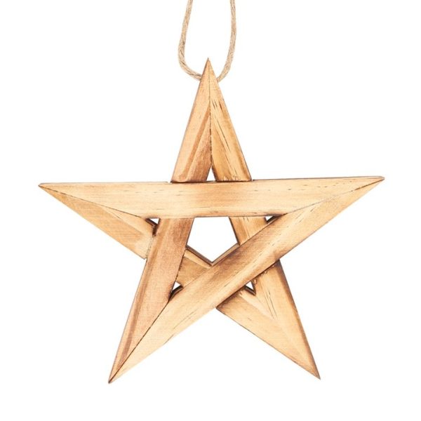 Hanging Wooden Pentagram Decoration - Image 3