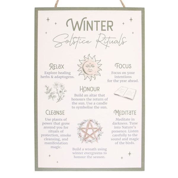 30cm Winter Solstice Rituals MDF Hanging Sign - Image 3