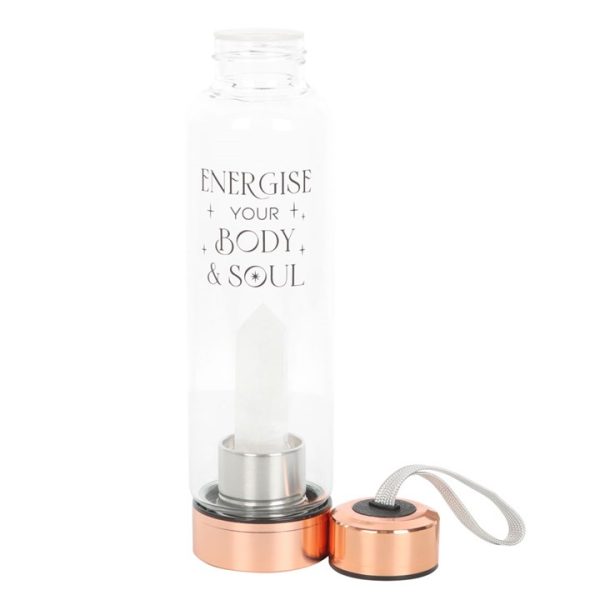 Clear Quartz Body and Soul Glass Water Bottle - Image 3