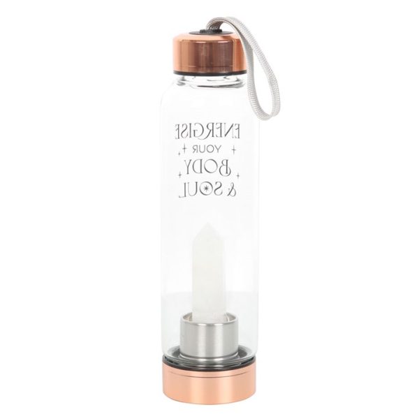 Clear Quartz Body and Soul Glass Water Bottle - Image 4