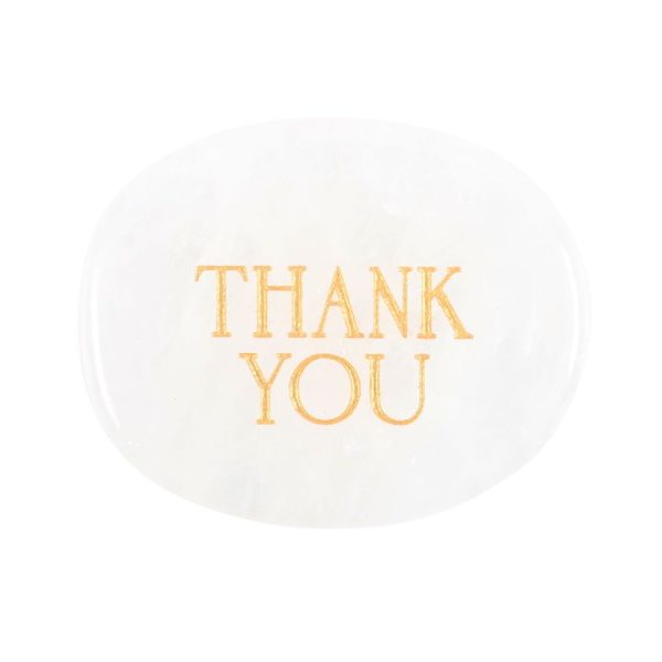 Thank You Clear Quartz Crystal Palm Stone - Image 2