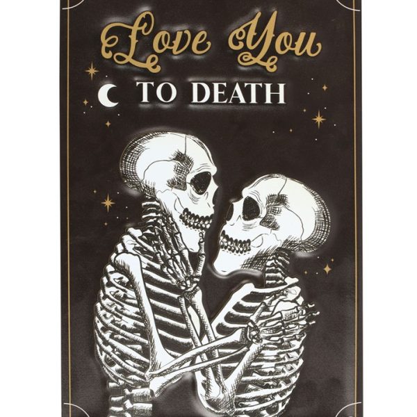 Love You To Death Hanging Metal Sign - Image 2