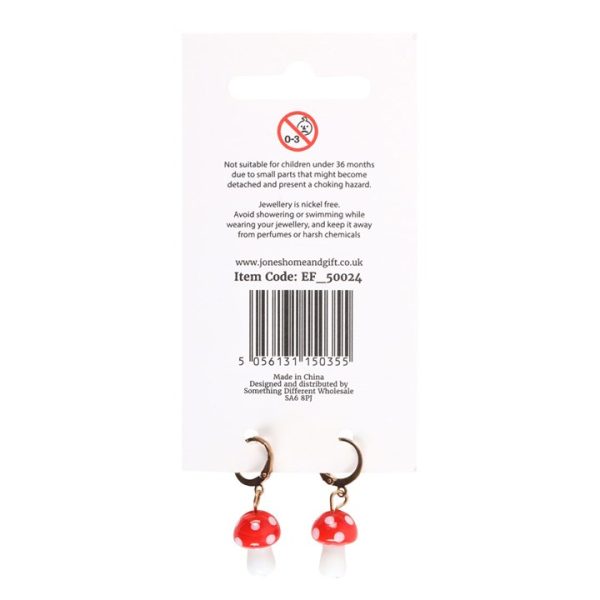 Toadstool Dangle Earrings - Image 2