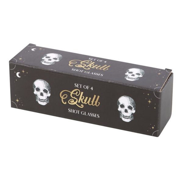 Set of 4 Skull Shot Glasses Set - Image 3