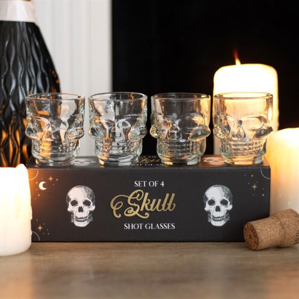 Set of 4 Skull Shot Glasses Set - Image 4