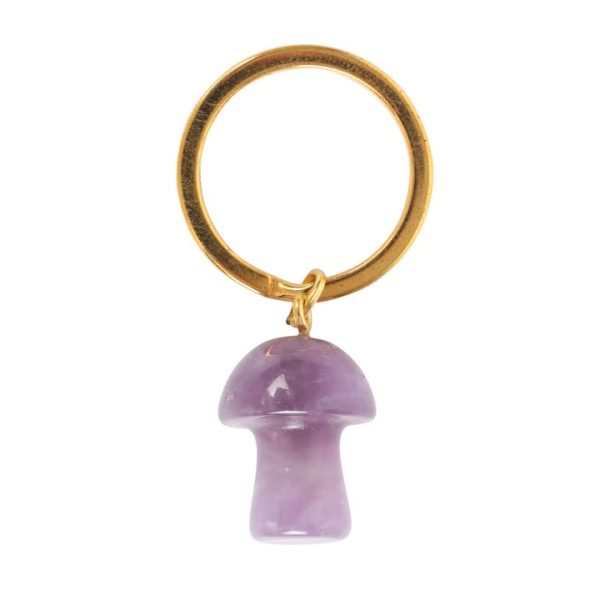 Amethyst Crystal Mushroom Keyring - Image 3