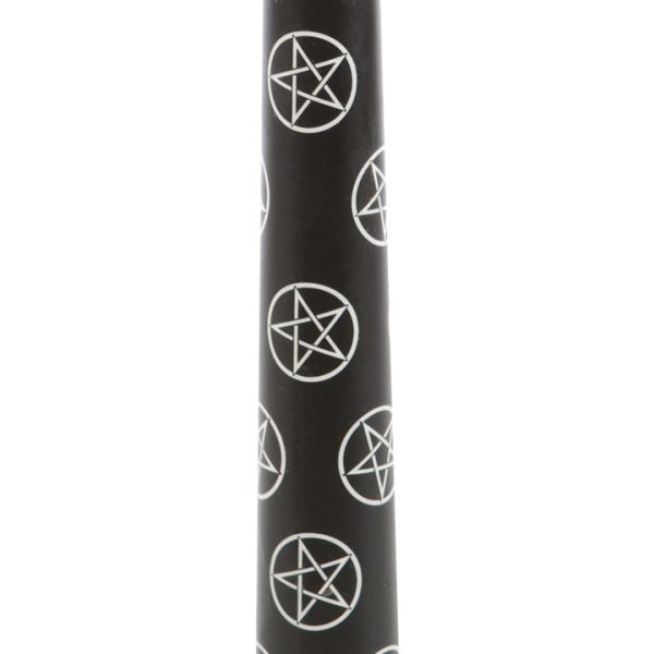 Set of 3 Black Magic Pentagram Taper Candles - Image 4