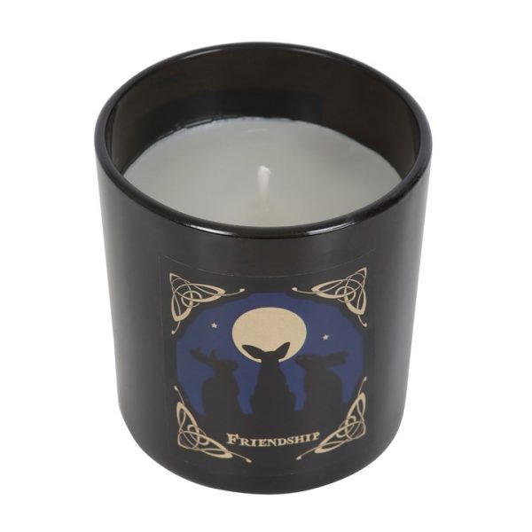 'Moon Gazing Hares' Friendship Candle by Lisa Parker - Image 2