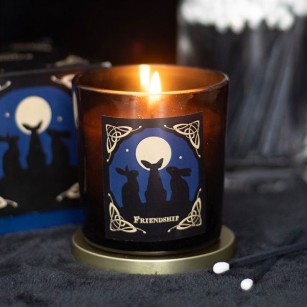 'Moon Gazing Hares' Friendship Candle by Lisa Parker - Image 6