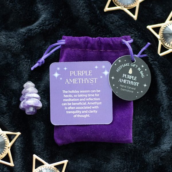 Amethyst Crystal Christmas Tree in a Bag - Image 5