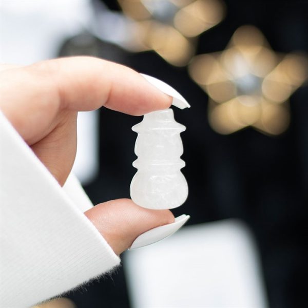 Clear Quartz Crystal Snowman in a Bag - Image 4