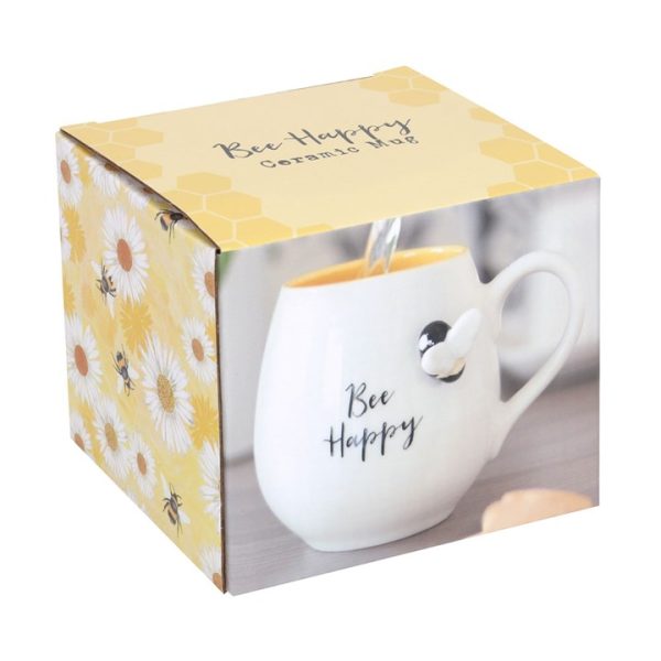 3D Bee Happy Rounded Mug - Image 4