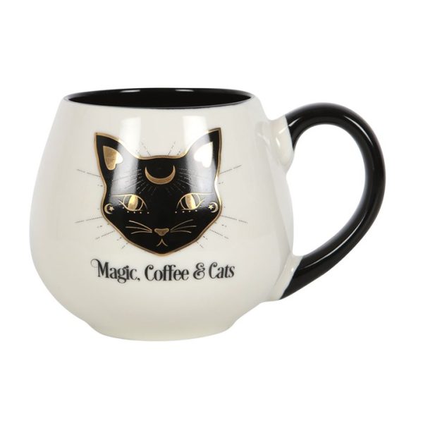 Magic, Coffee & Cats Rounded Mug - Image 2