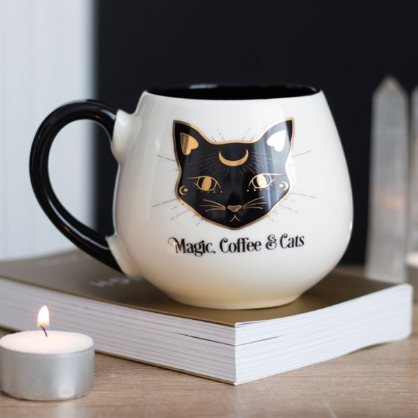 Magic, Coffee & Cats Rounded Mug - Image 3