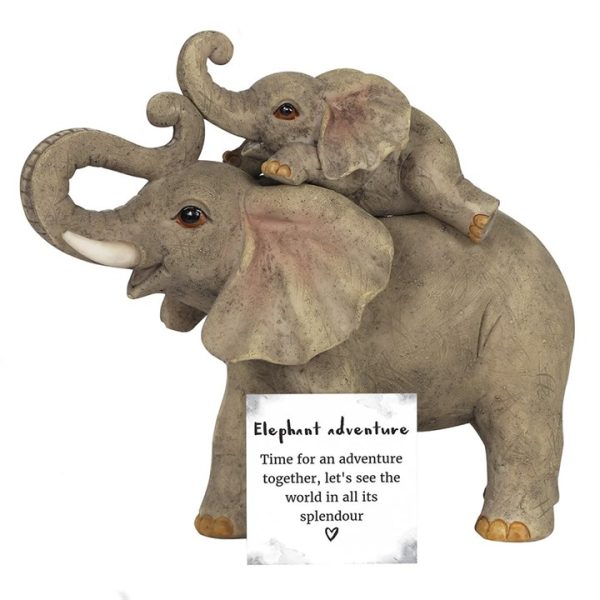 Elephant Adventure Mother and Baby Elephant Ornament - Image 3