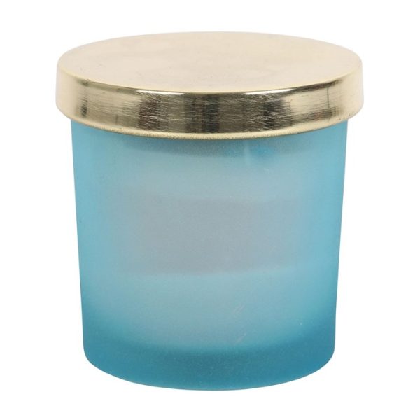Throat Chakra Blueberry Crystal Chip Candle - Image 4