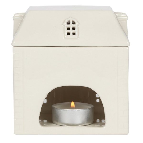 White Ceramic House Oil Burner - Image 4