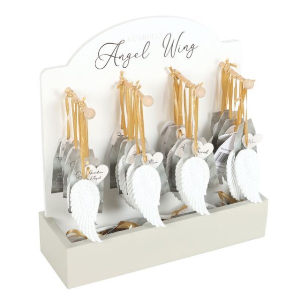 Set of 24 Angel Wing Hanging Decorations on Display - Image 2