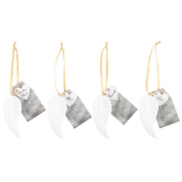 Set of 24 Angel Wing Hanging Decorations on Display - Image 4